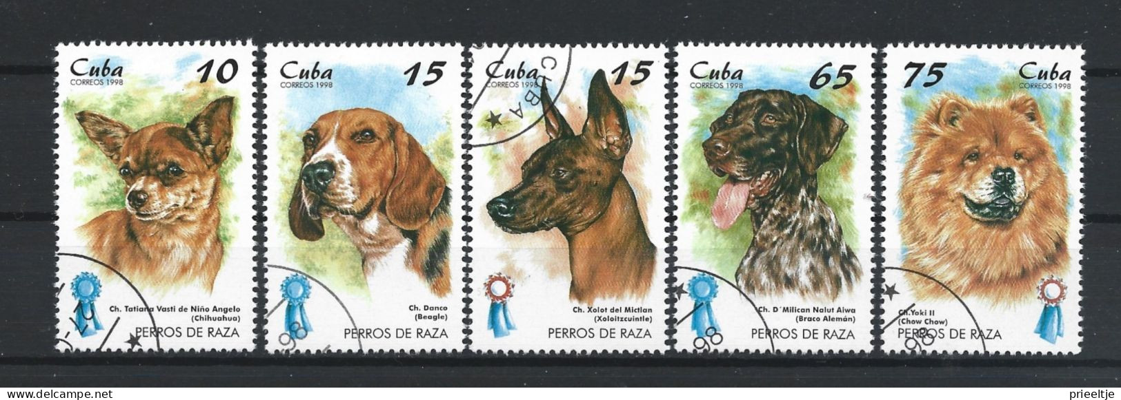 Cuba 1998 Dogs  Y.T. 3708/3712 (0) - Used Stamps