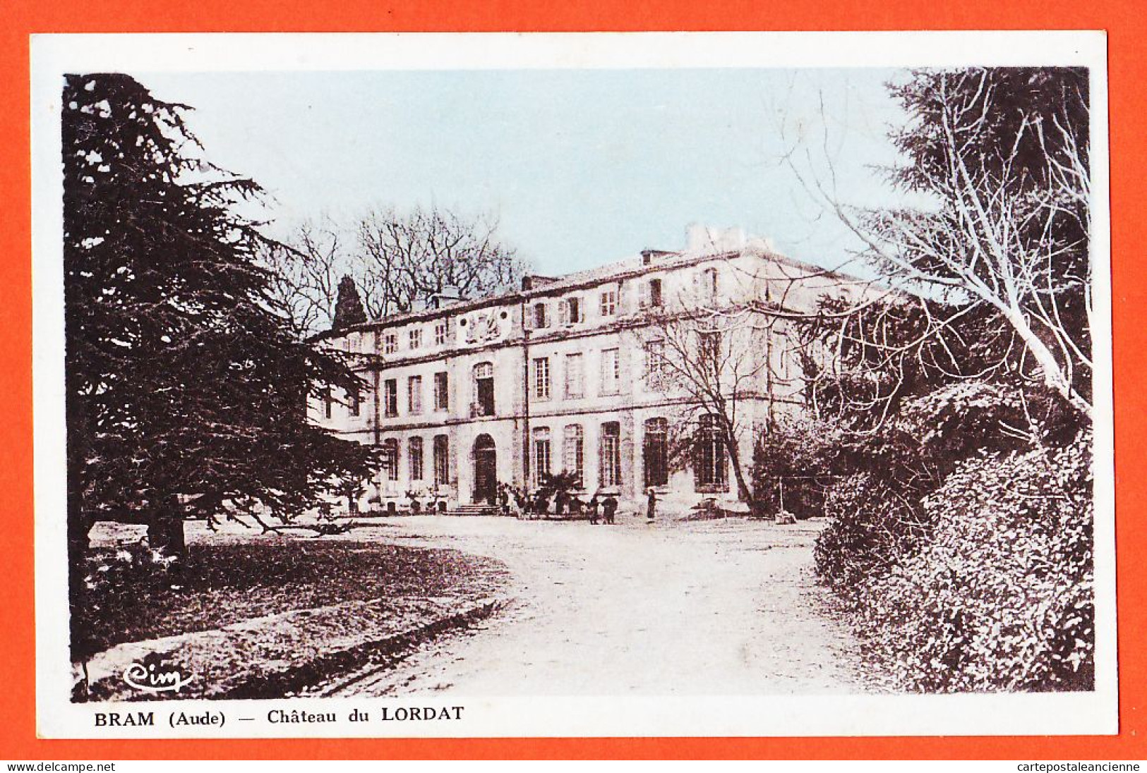 01969 / BRAM 11-Aude Château Du LORDAT Façade Entrée Côté Parc 1930s CIM COMBIER ( Etat PARFAIT) - Bram