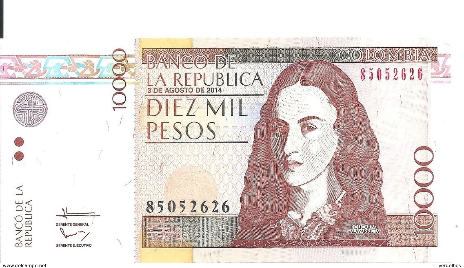 COLOMBIE 10000 PESOS 2014 UNC P 453 R - Colombie