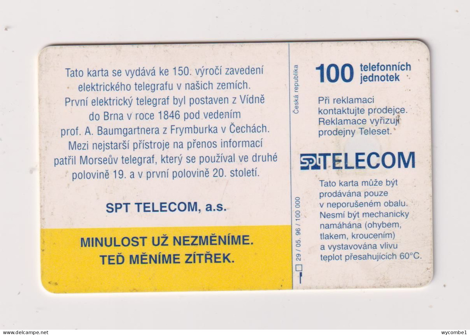 CZECH REPUBLIC - Morse Telegraph Chip Phonecard - República Checa