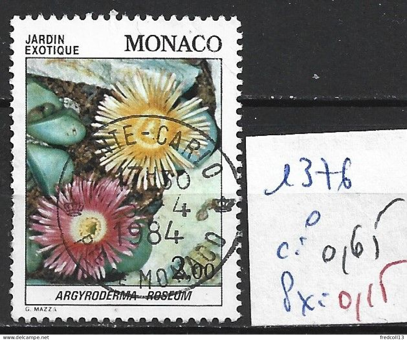 MONACO 1376 Oblitéré Côte 0.65 € - Used Stamps