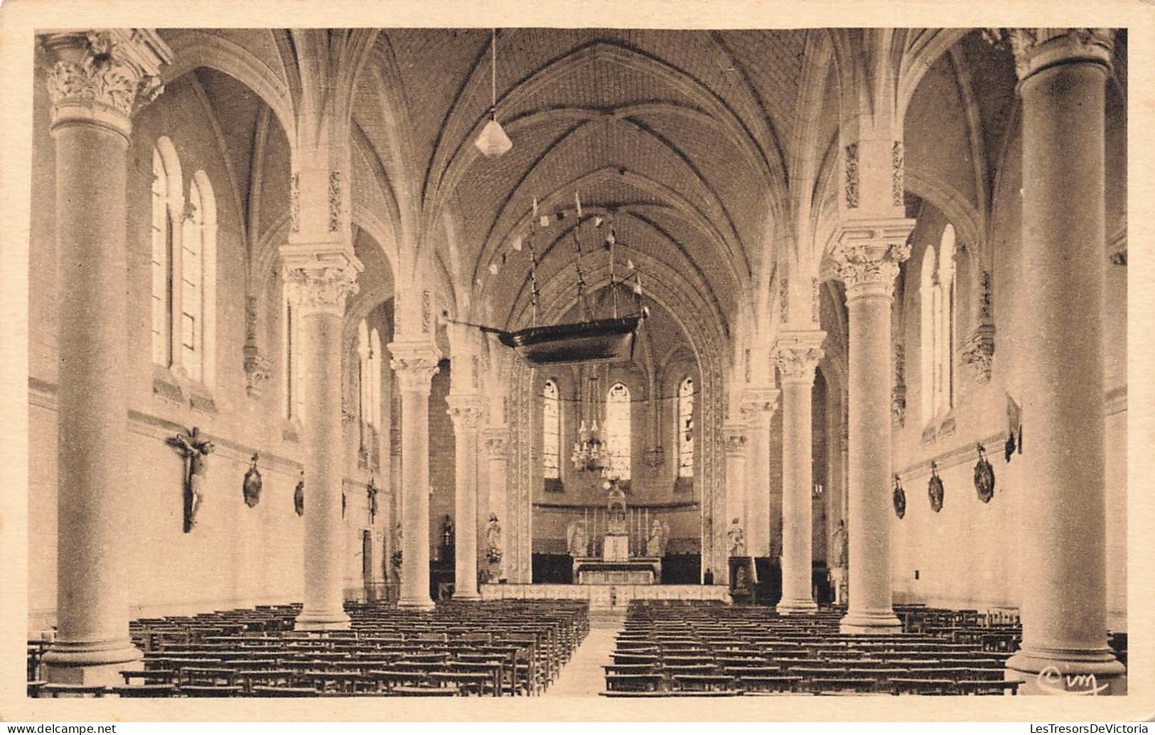 FRANCE - Mesquer - Intérieur De L'église - Carte Postale Ancienne - Mesquer Quimiac