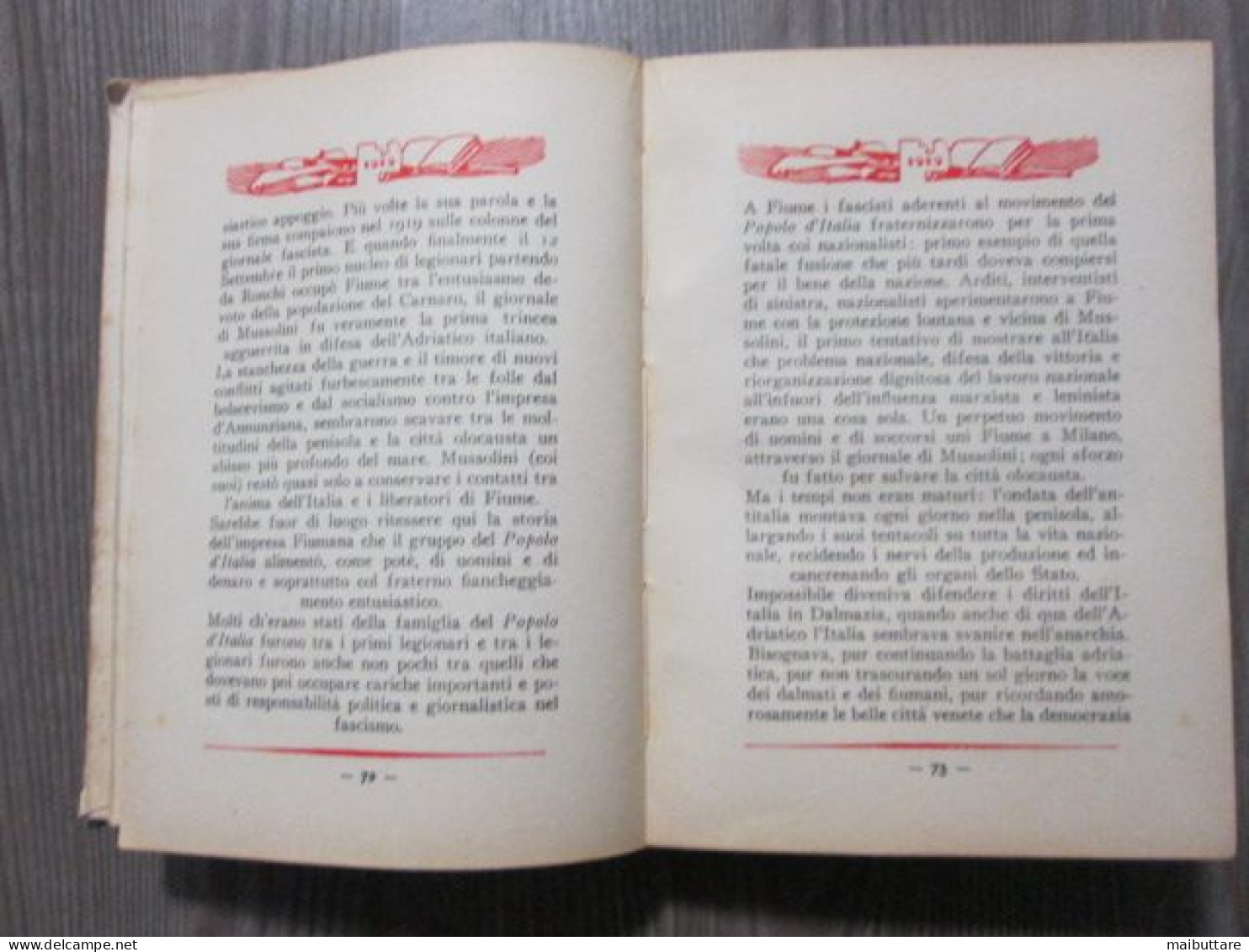 (S6) Libro 1919 - MARIO GIAMPAOLI Libreria Del Littorio Anno 1928 - Guerra 1914-18