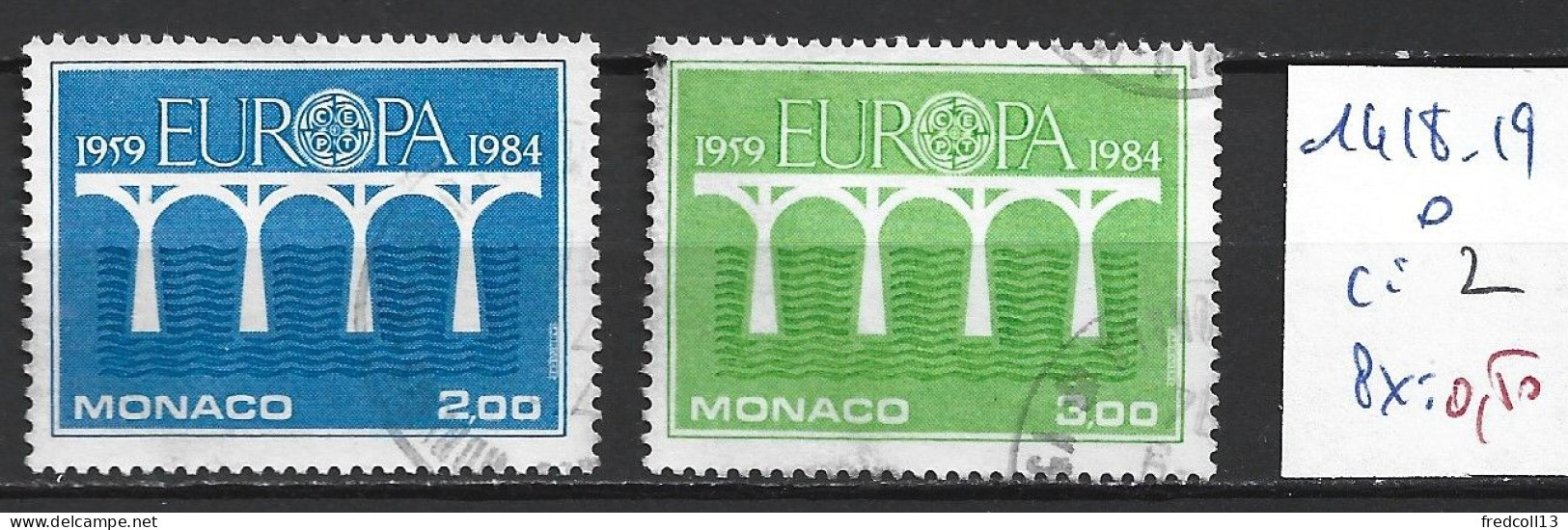 MONACO 1418-19 Oblitérés Côte 2 € - Usados