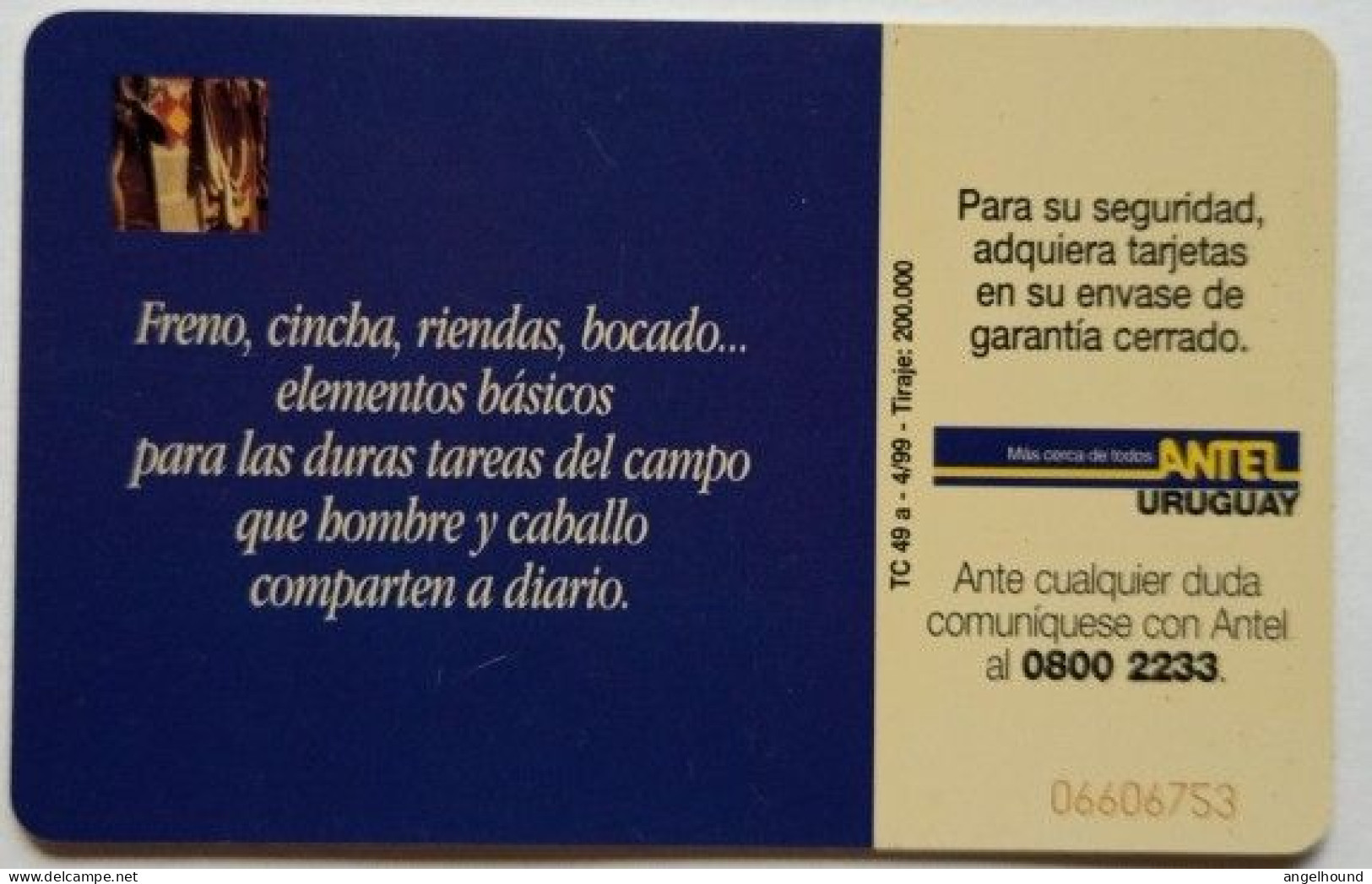 Uruguay Antel $5 Chip Card - Ameses - Uruguay