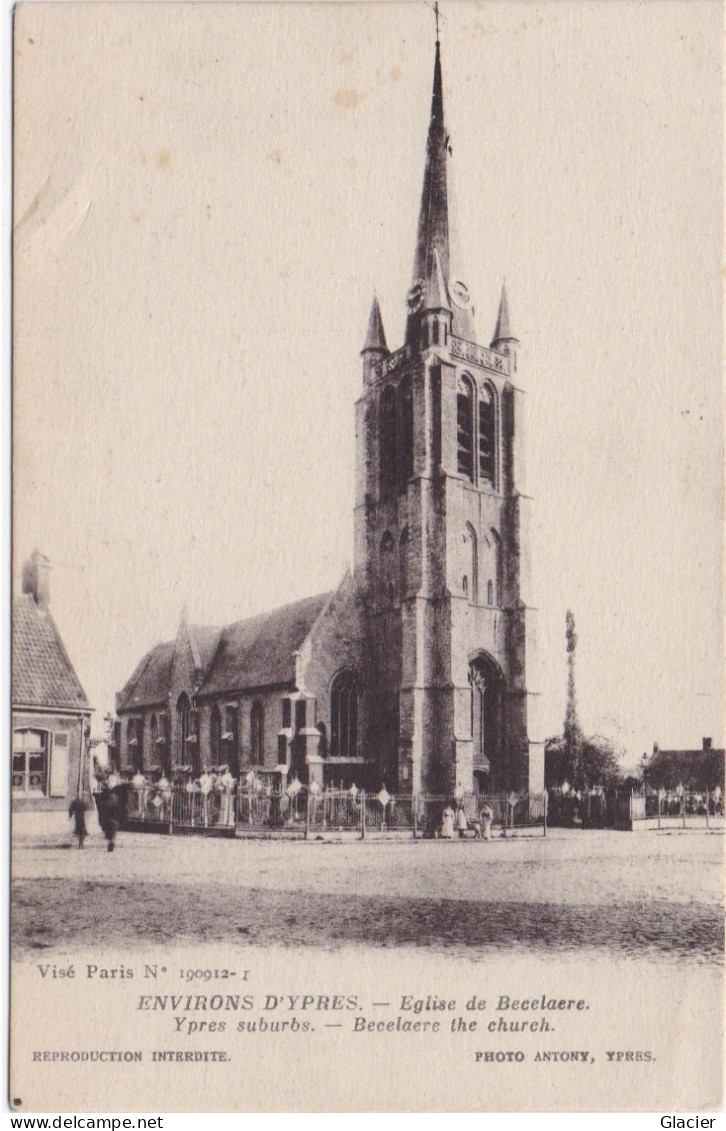 Environs D' Ypres - Eglise De Becelaere - Ypres Suburbs - The Church - Photo Antony - Zonnebeke