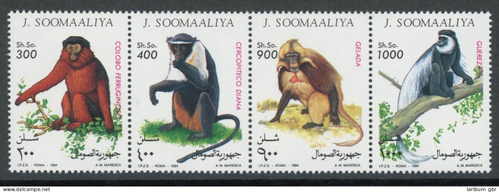 Somalia 4er Streifen 520-523 Postfrisch Tiere #JK445 - Somalie (1960-...)