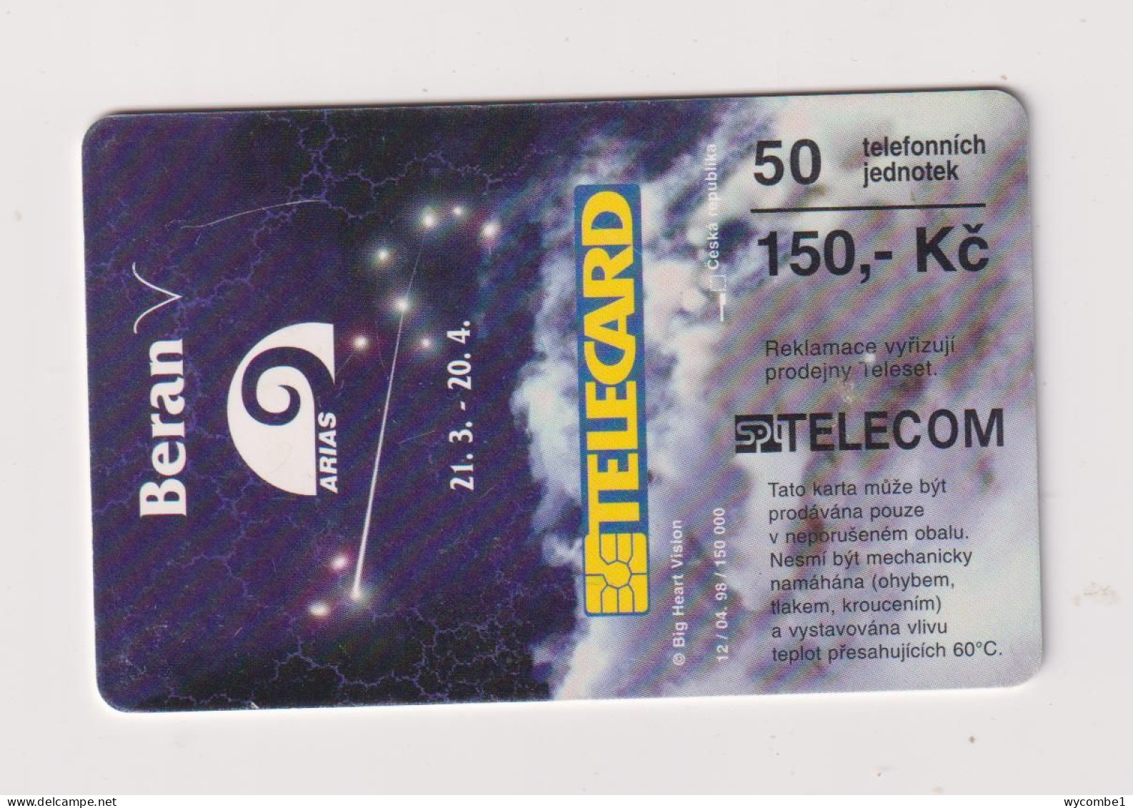 CZECH REPUBLIC - Zodiac Beran Chip Phonecard - Tchéquie