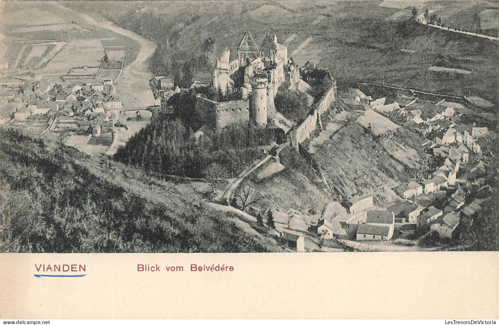 LUXEMBOURG - Vianden - Vue Générale Du Château - Blick Vom Belvédére - Carte Postale Ancienne - Vianden