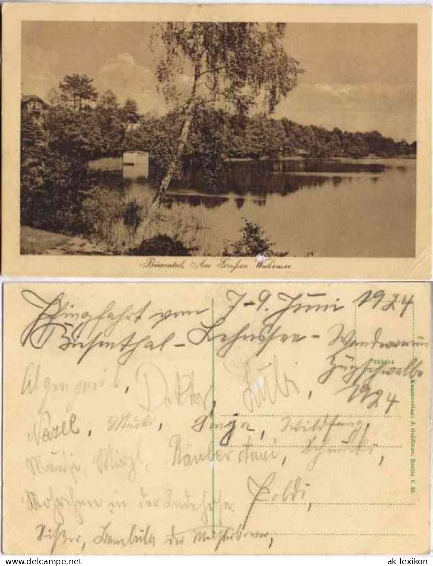 Ansichtskarte Biesenthal Am Großen Wukensee 1924 - Biesenthal