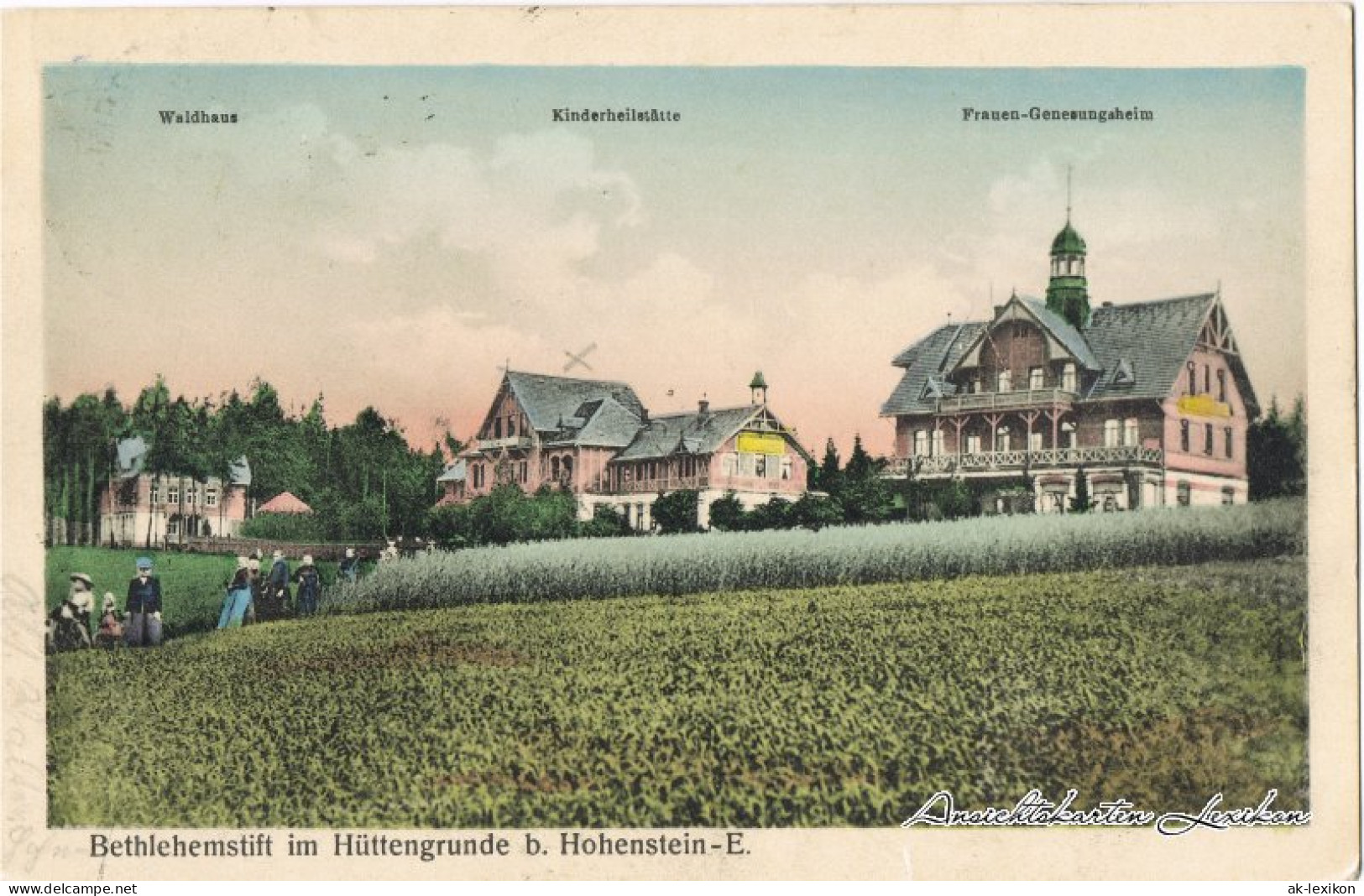 Ansichtskarte Hohenstein-Ernstthal Hüttengrund 1918  - Hohenstein-Ernstthal