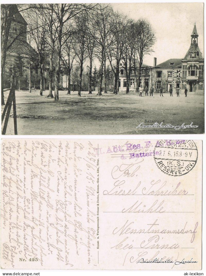 Bazancourt (Marne) Bazancourt (Marne) Marktplatz Mit Soldaten 1915 - Bazancourt