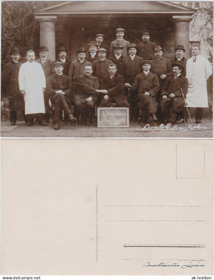 Ansichtskarte Kreischa Gruppenbild - Lustiger Fisch 1911 - Kreischa
