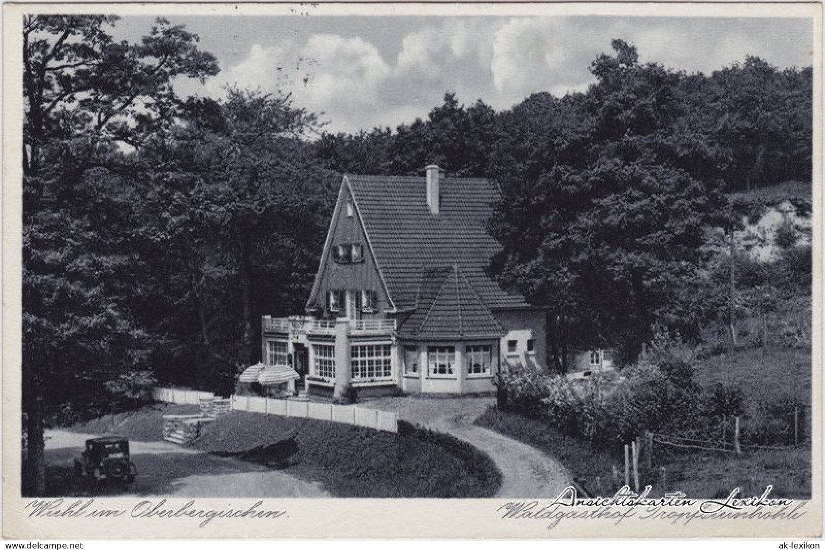 Ansichtskarte Wiehl Waldgasthof Tropfsteinhöhle 1939  - Wiehl