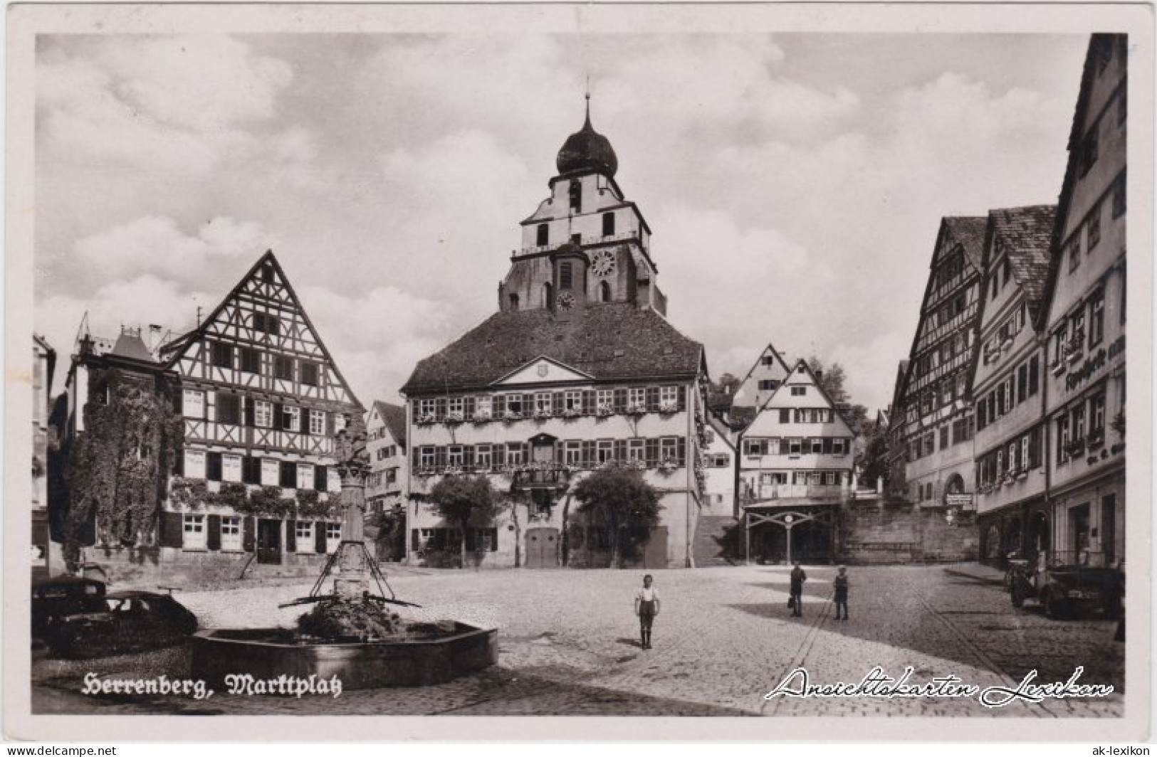 Ansichtskarte Herrenberg Partie Am Marktplatz 1939  - Herrenberg