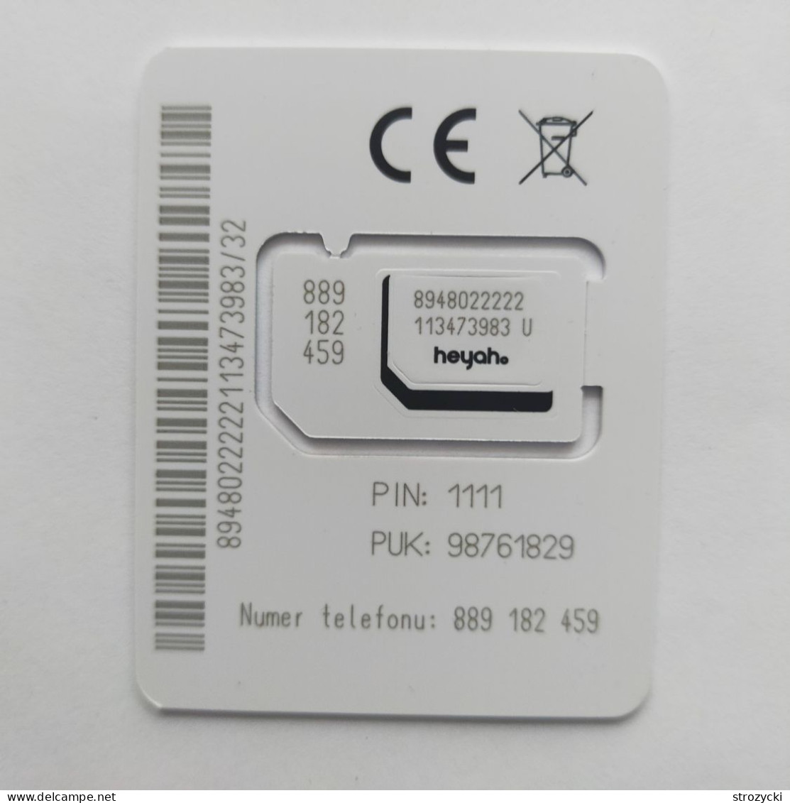 Poland - Heyah (standard, Micro, Nano SIM) - GSM SIM - Mint - Pologne