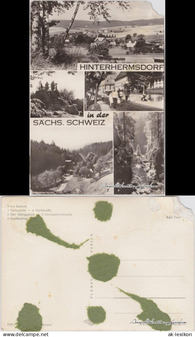 Ansichtskarte Hinterhermsdorf-Sebnitz Mehrbildkarte 1976 - Hinterhermsdorf