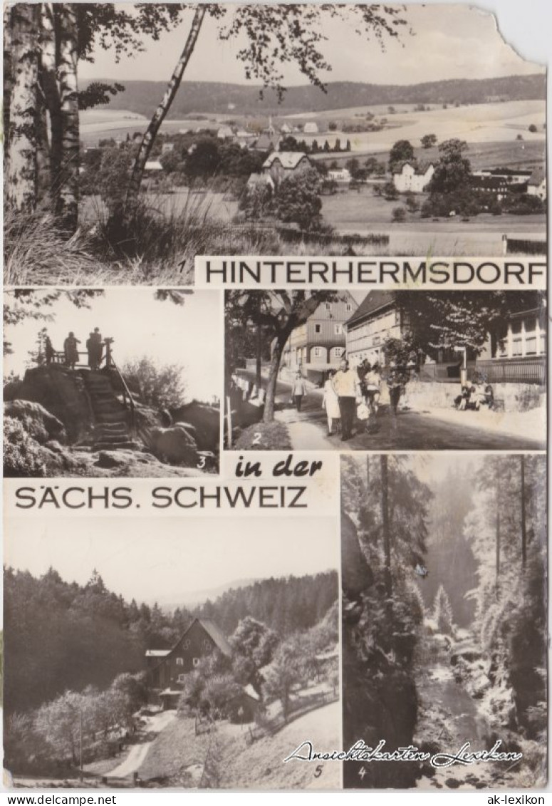 Ansichtskarte Hinterhermsdorf-Sebnitz Mehrbildkarte 1976 - Hinterhermsdorf