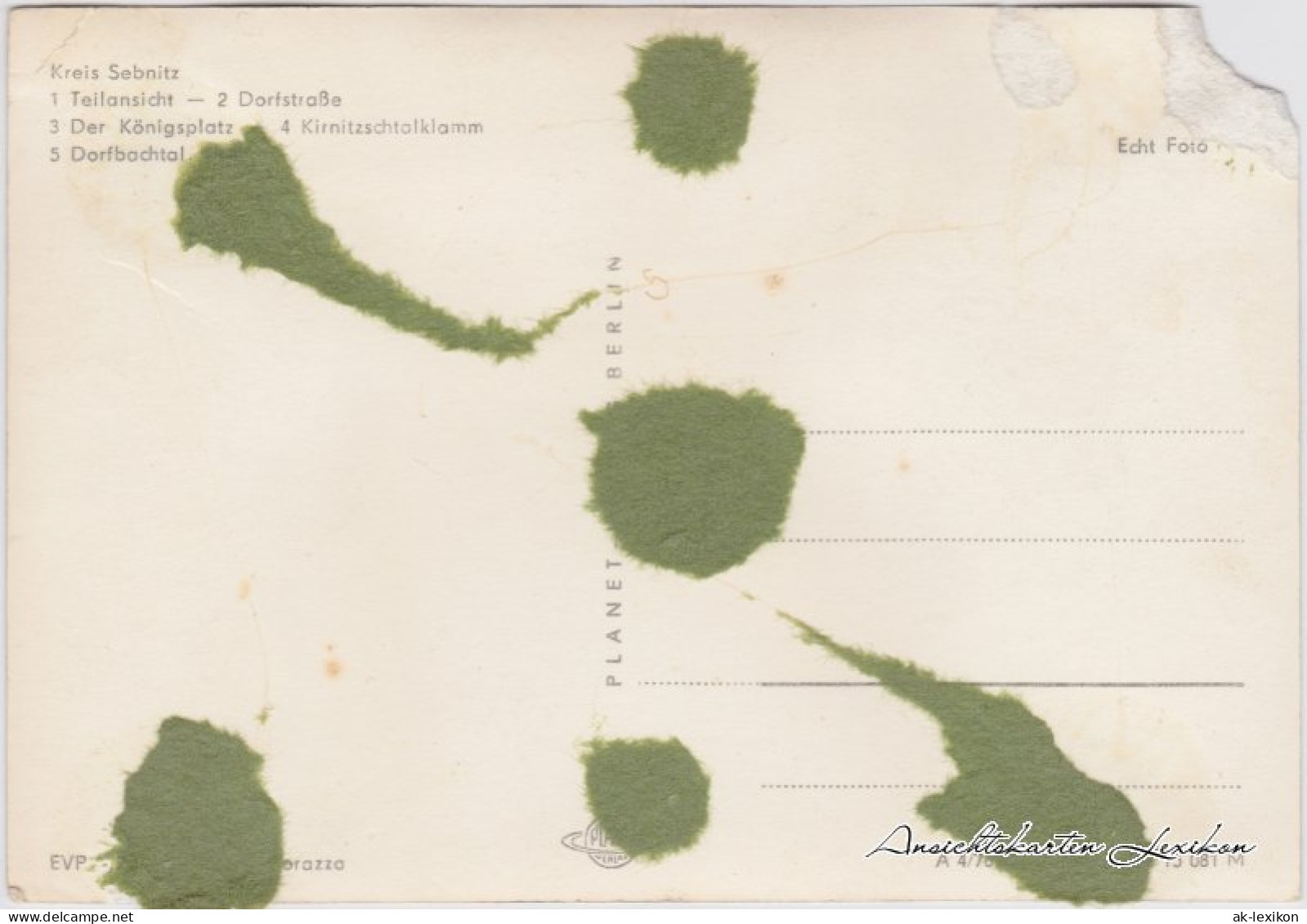 Ansichtskarte Hinterhermsdorf-Sebnitz Mehrbildkarte 1976 - Hinterhermsdorf