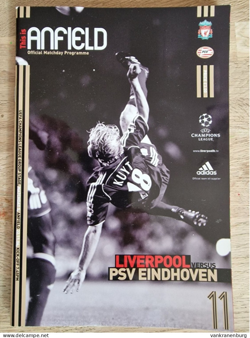 Programme Liverpool - PSV Eindhoven - 22.11.06 - UEFA Champions League - Football Fussball Soccer Calcio Programm - Libri