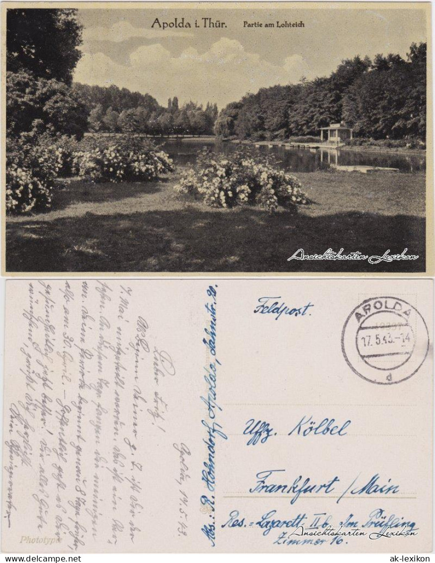 Ansichtskarte Apolda Partie Am Lohteich 1943 - Apolda