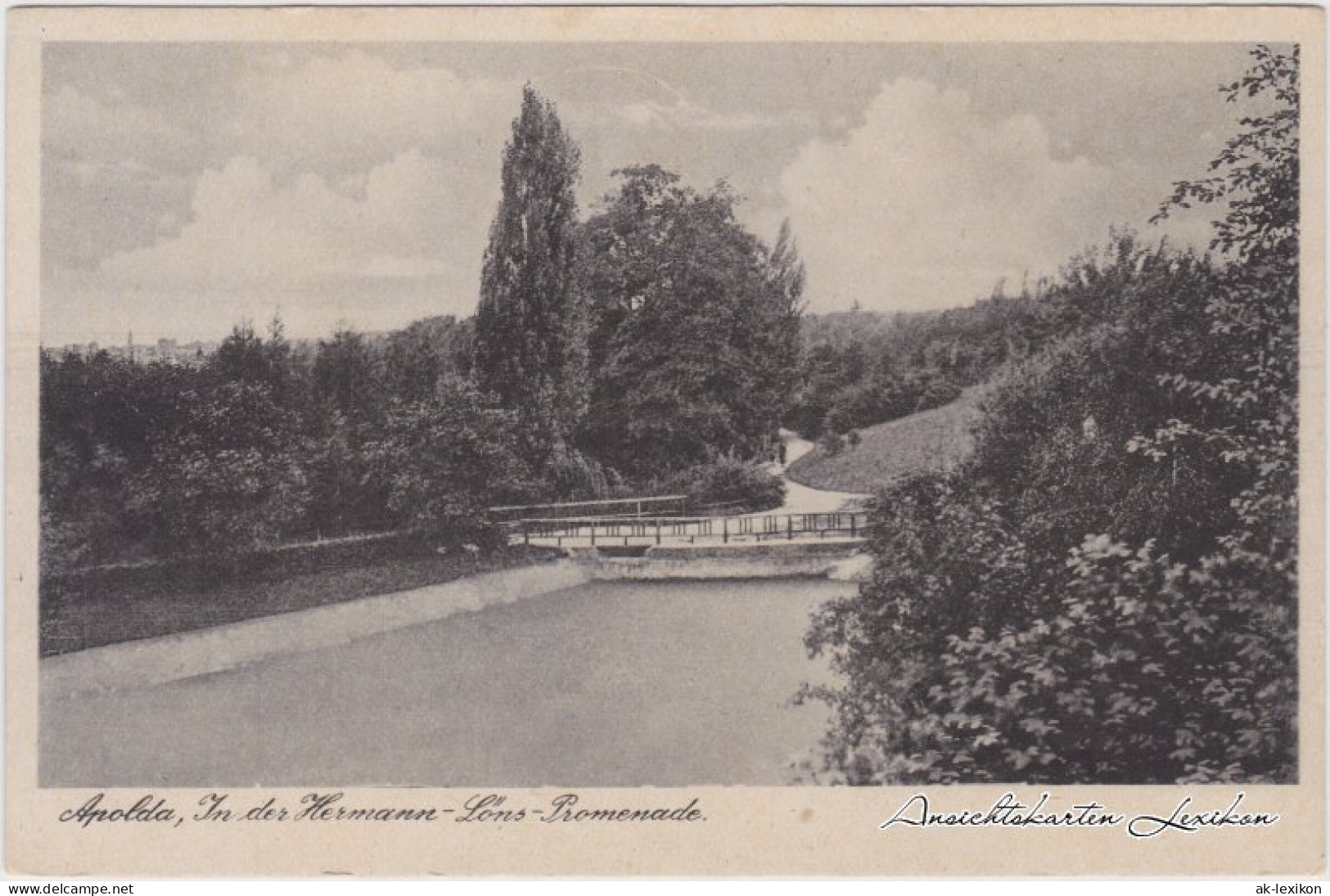 Ansichtskarte Apolda Partie An Der Hermann Löns Promenade 1939 - Apolda