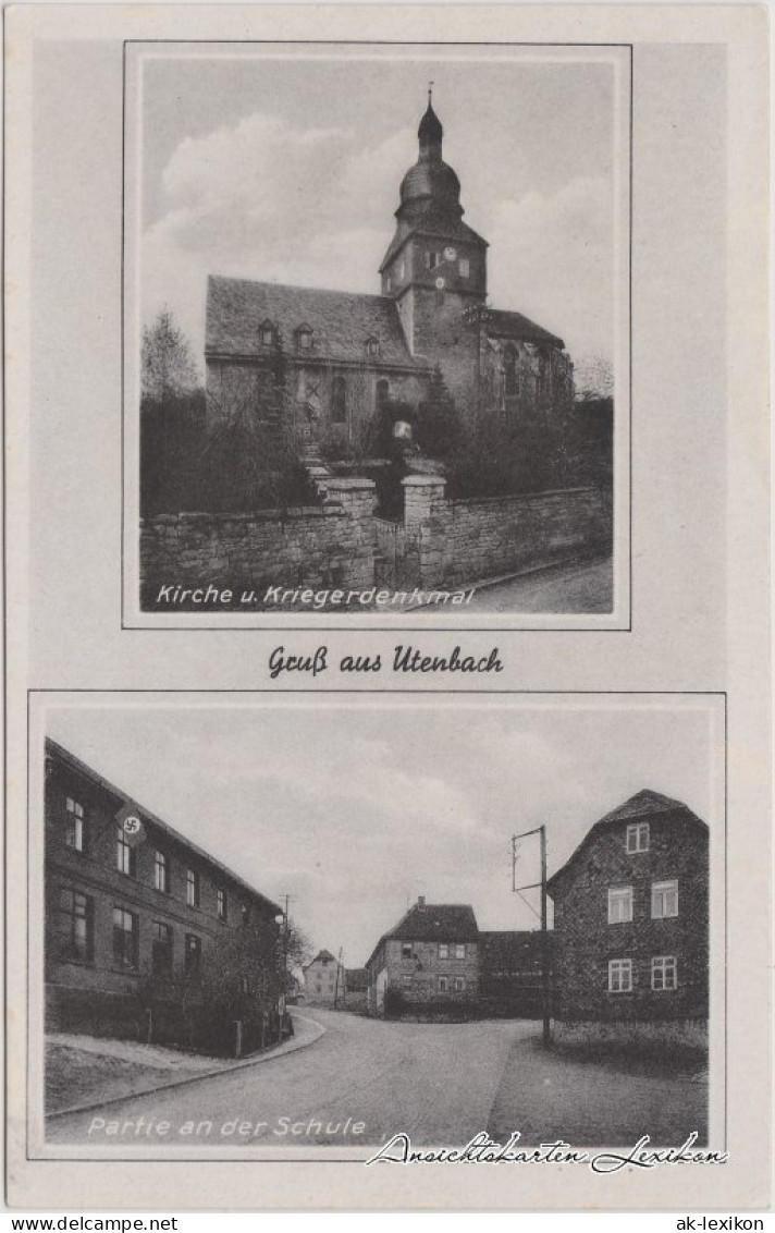 Ansichtskarte Utenbach-Apolda Partie An Der Schule Und Kirche 1930 - Apolda