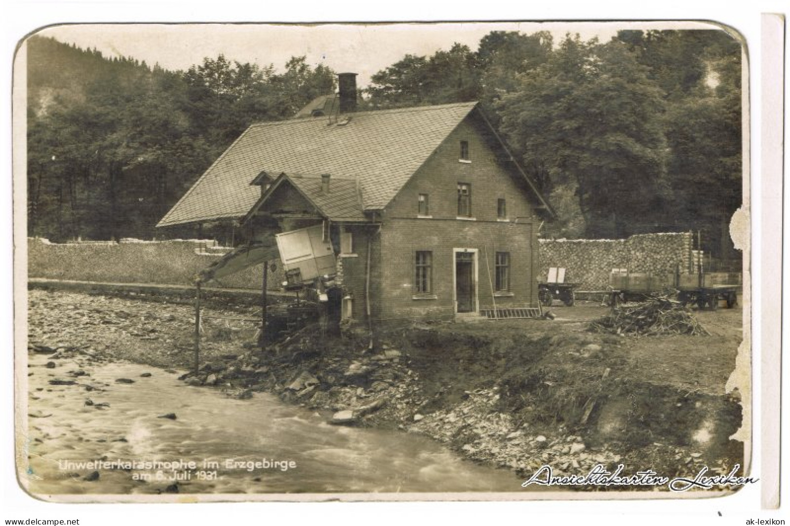 Schwarzenberg (Erzgebirge) Hochwasser, Zertörungen Im Antonstal 6. Juli 1931 - Schwarzenberg (Erzgeb.)