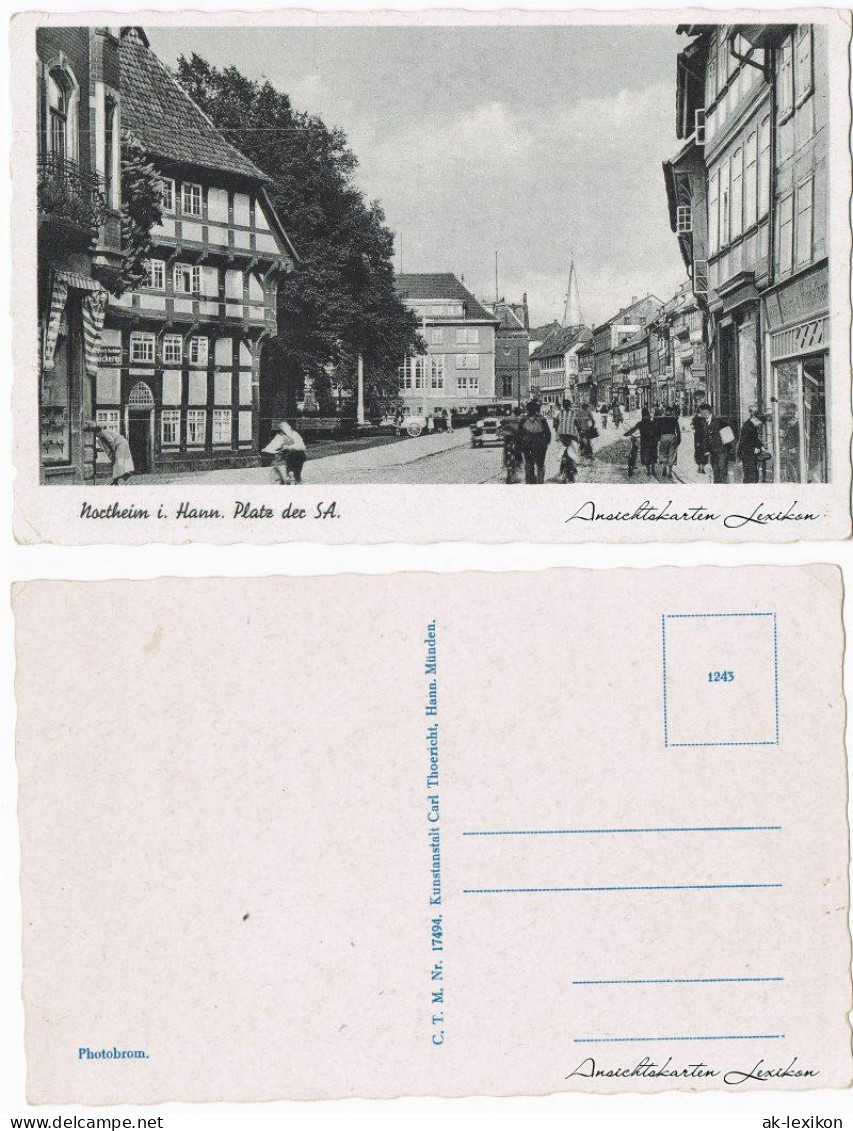 Ansichtskarte Northeim Platz Der SA - Geschäfte Und Autos 1936 - Northeim