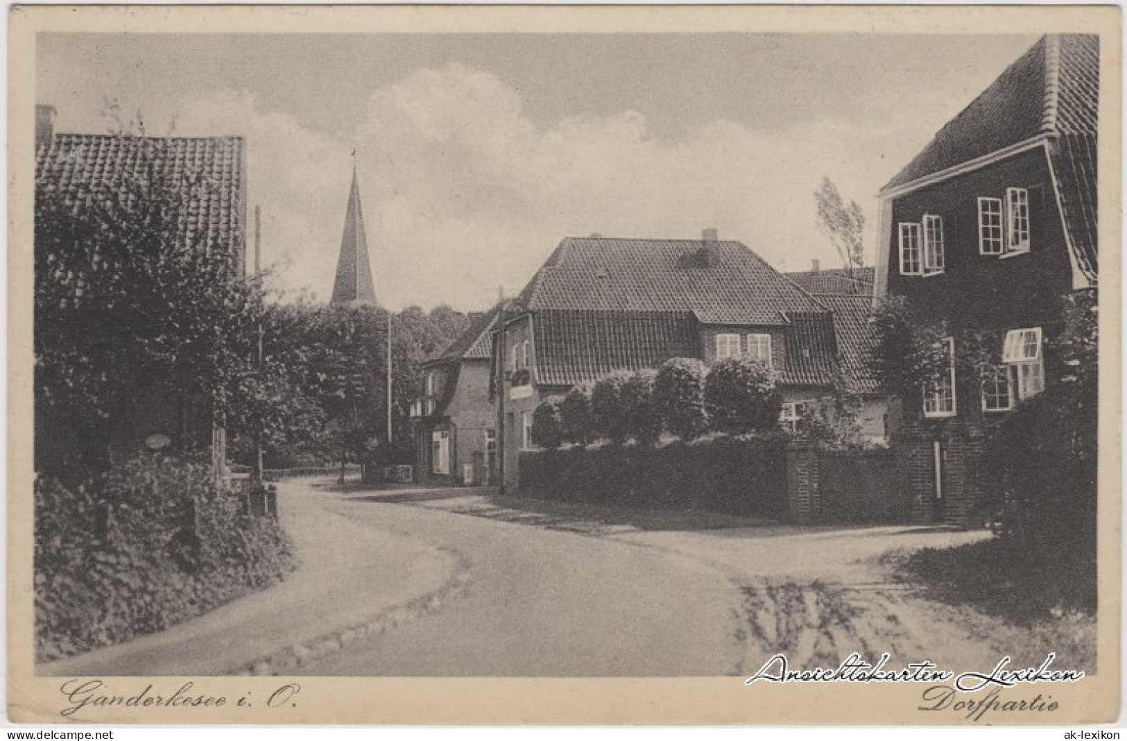 Ansichtskarte Ganderkesee Dorfpartie 1930 - Ganderkesee