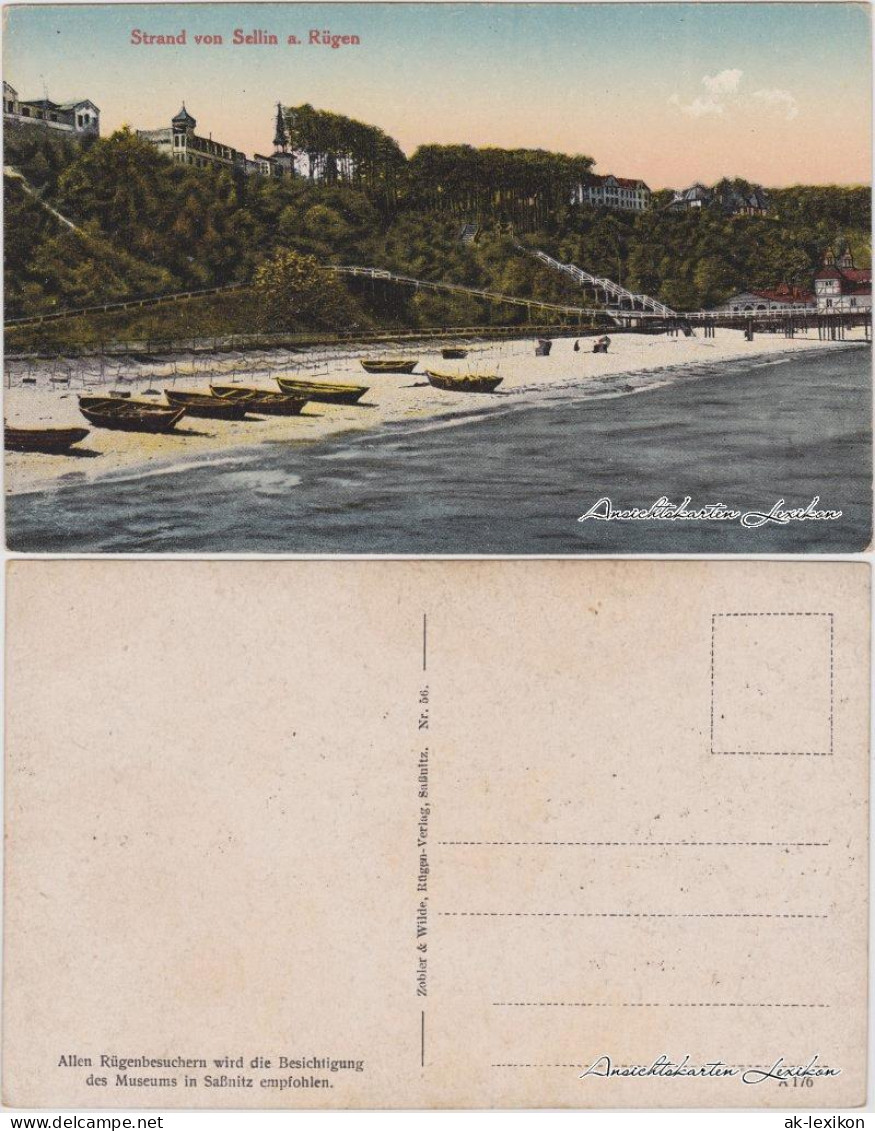 Ansichtskarte .Mecklenburg-Vorpommern Strand Von Sellin A. Rügen 1916  - Sellin