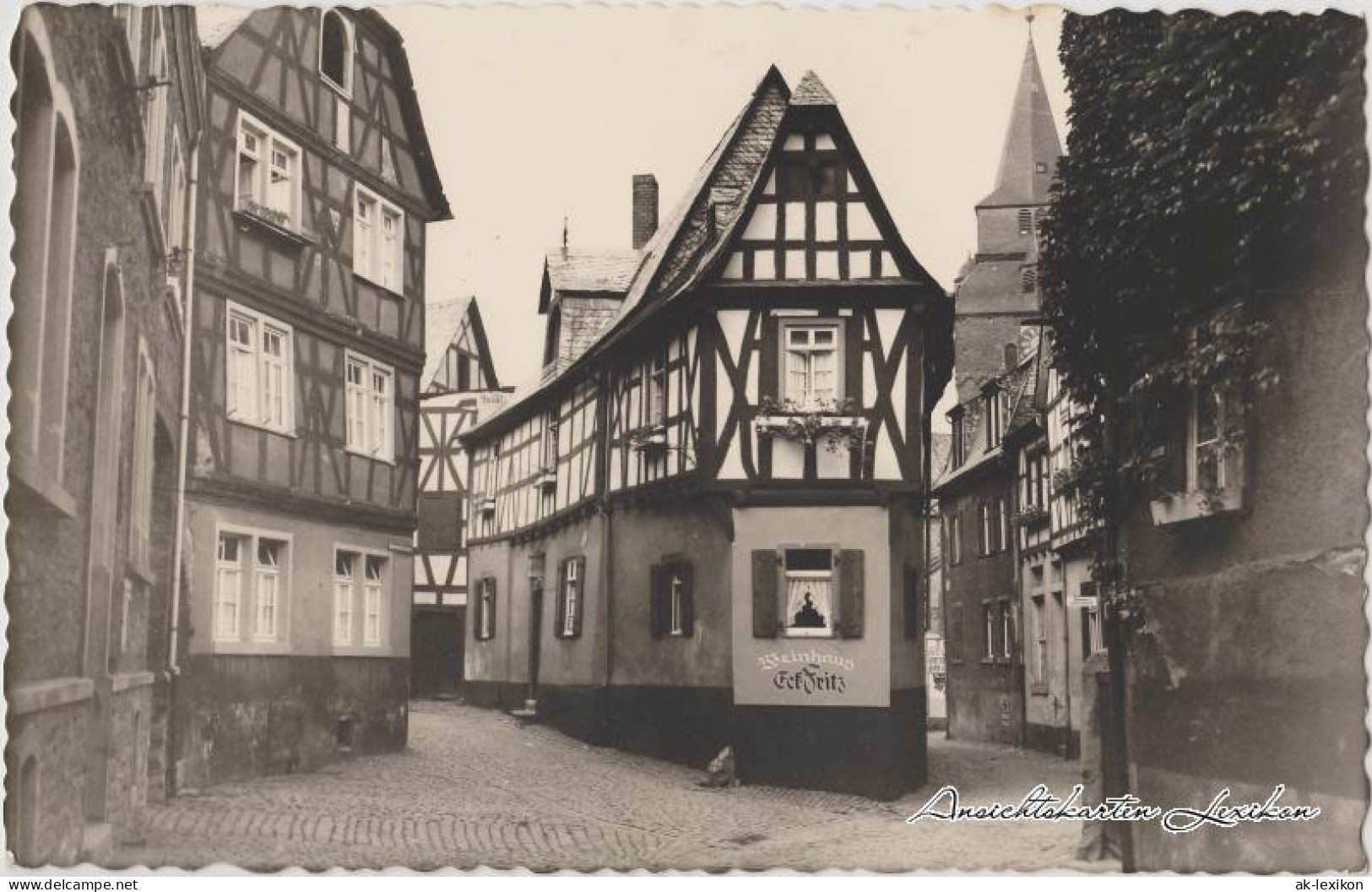 Ansichtskarte Braubach Straßenpartie Und Cafe 1965  - Braubach