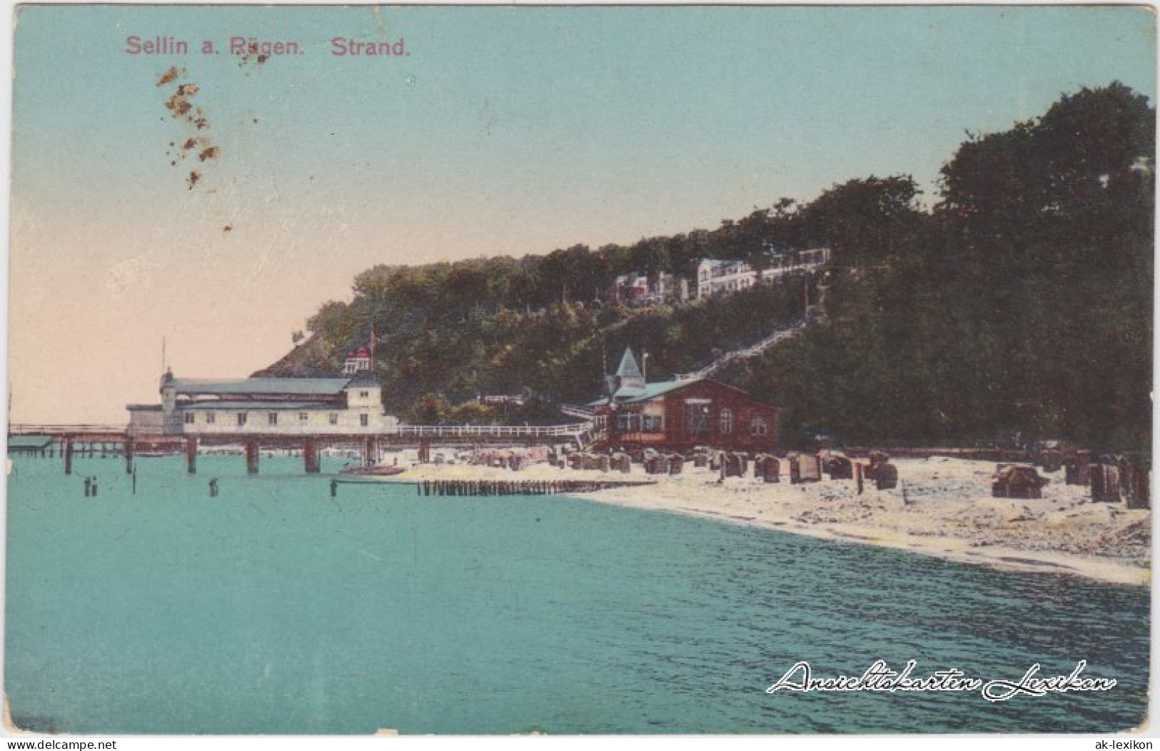 Ansichtskarte .Mecklenburg-Vorpommern Sellin A. Rügen. Strand. 1916  - Sellin