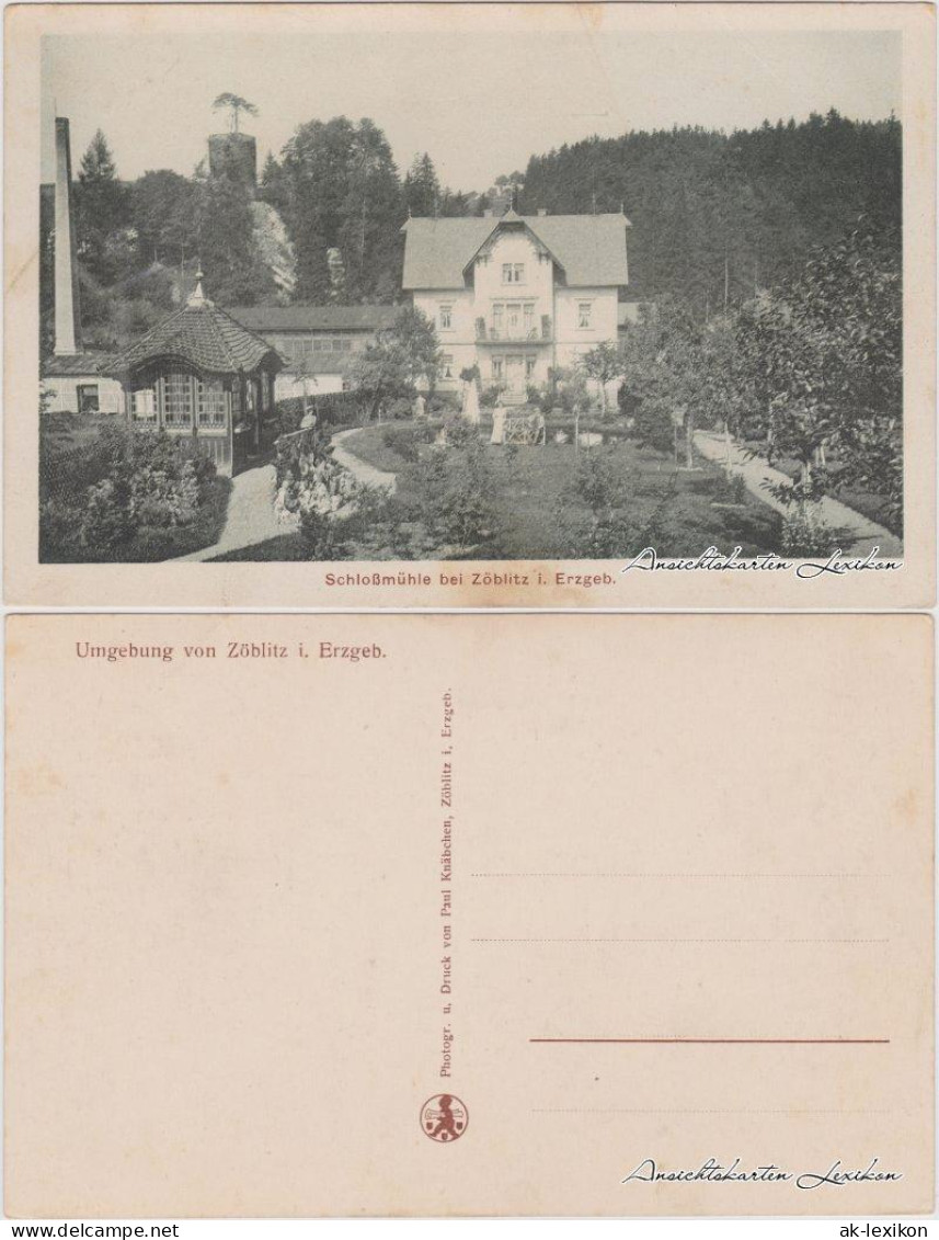 Ansichtskarte Zöblitz Schloßmühle 1922  - Zöblitz