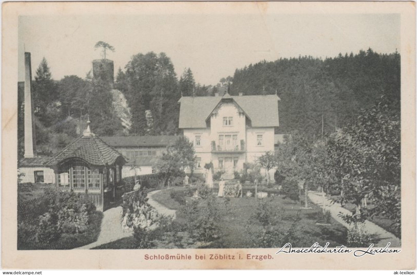 Ansichtskarte Zöblitz Schloßmühle 1922  - Zöblitz