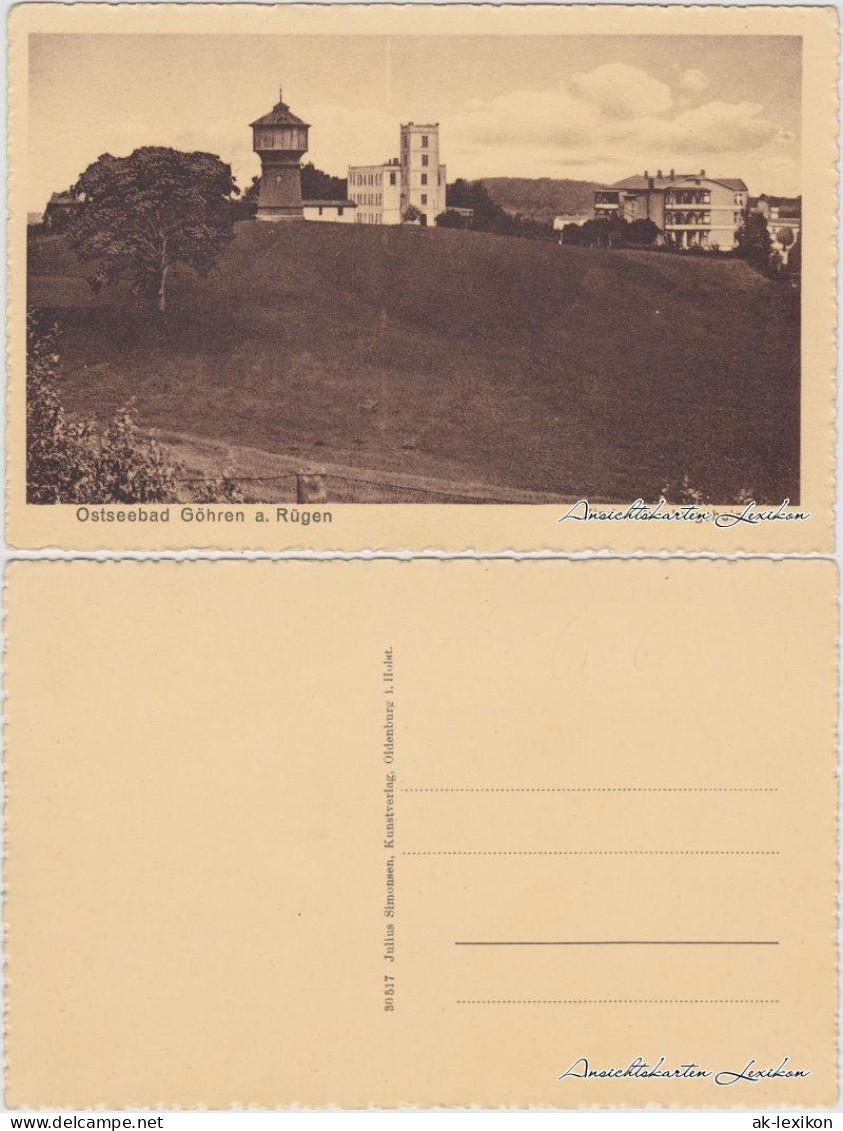 Ansichtskarte Göhren (Rügen) Wassertum Und Villen 1918  - Göhren
