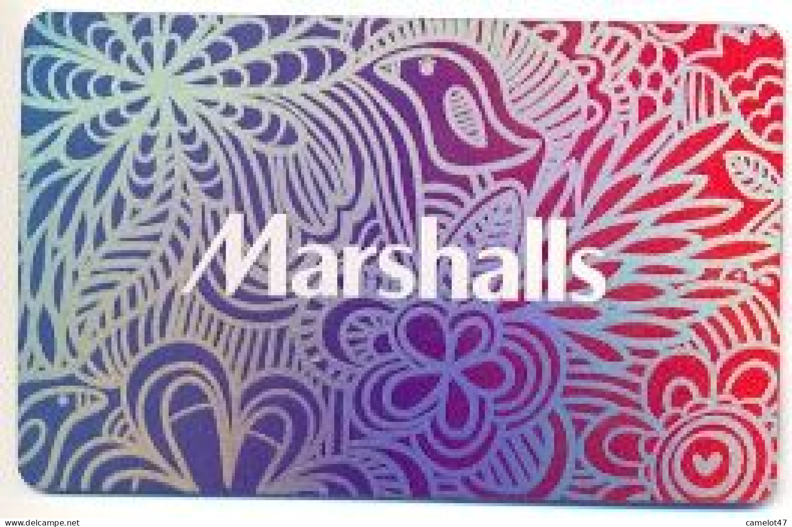 Marshalls  U.S.A., Carte Cadeau Pour Collection, Sans Valeur, # Marshalls-105 - Gift And Loyalty Cards