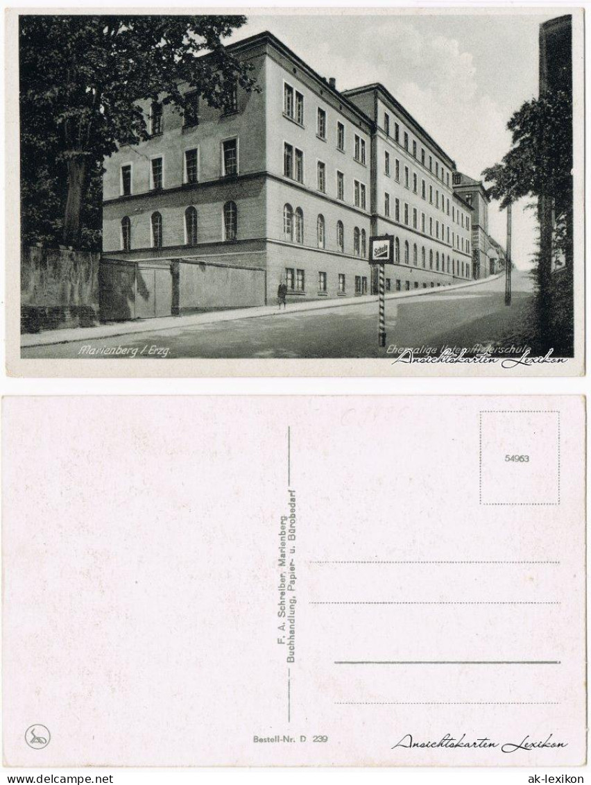 Marienberg Im Erzgebirge Straßenpartie An Ehemaligen Unteroffizierschule 1940 - Marienberg