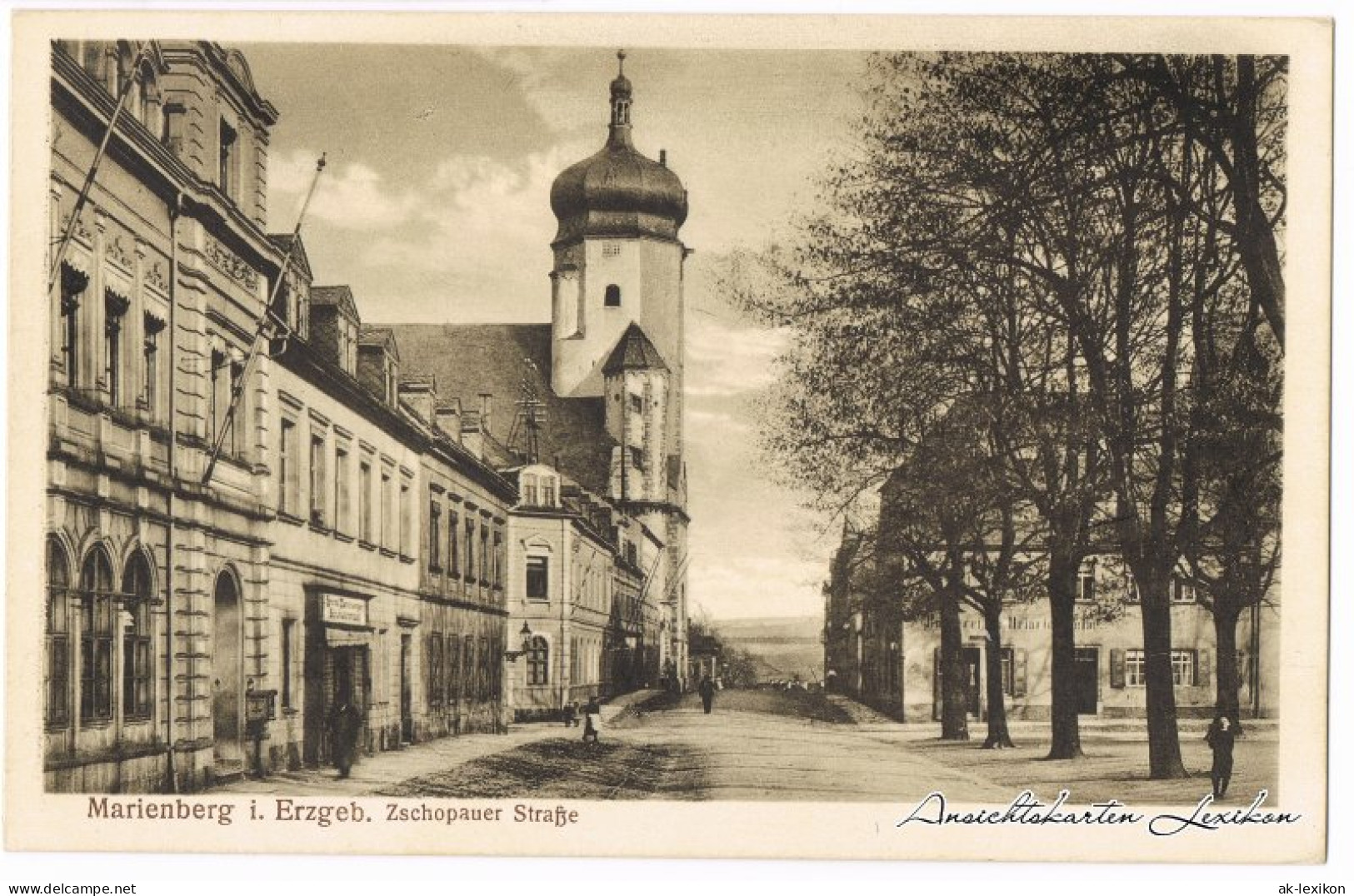 Ansichtskarte Marienberg Im Erzgebirge Zschopauer Straße 1922  - Marienberg