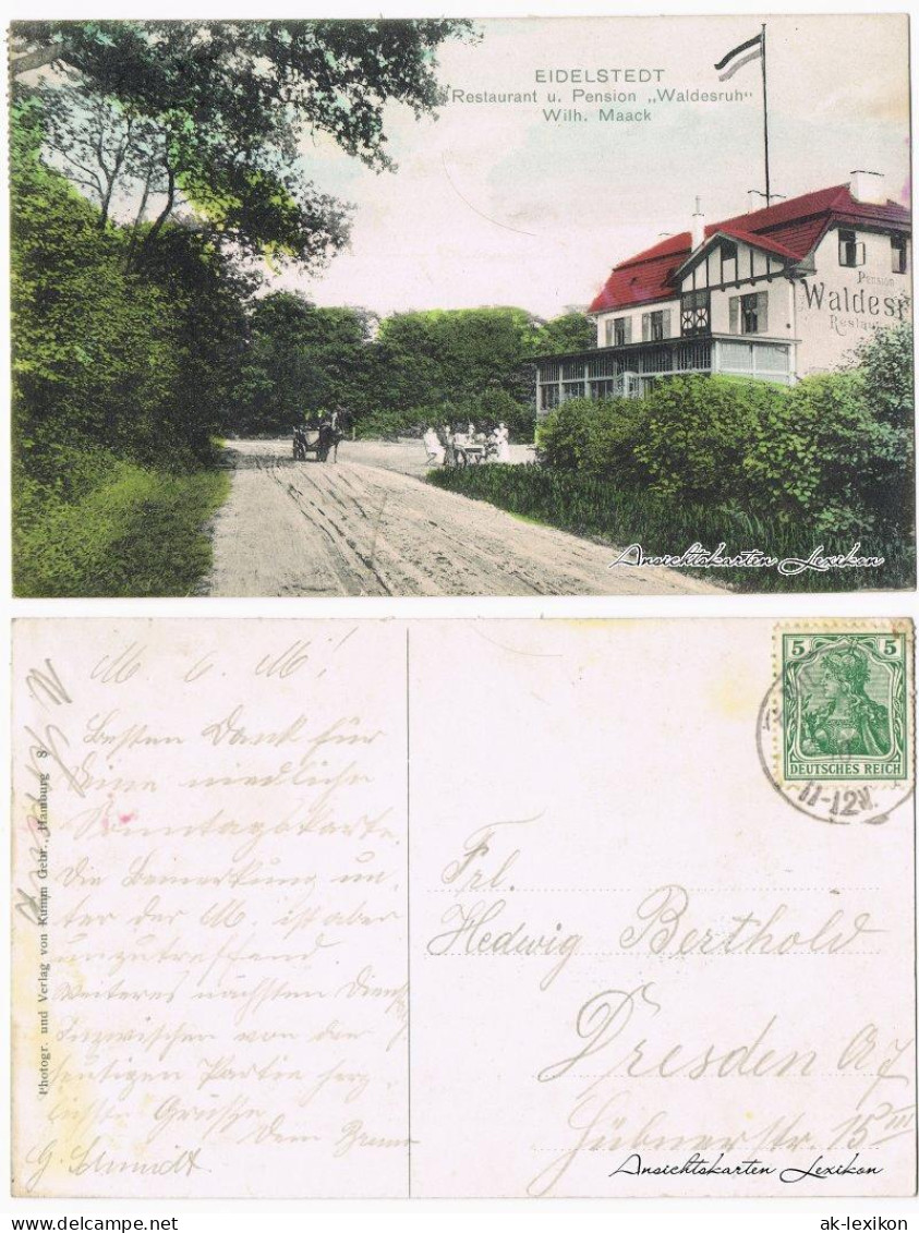 Ansichtskarte Eidelstedt-Hamburg Restaurant Und Pension Waldesruh 1912  - Eidelstedt