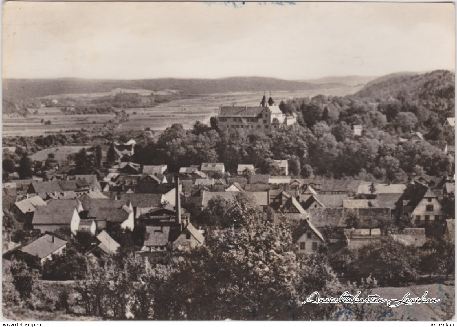 Ansichtskarte Kranichfeld Panorama Mit Niederburg 1967 - Kranichfeld