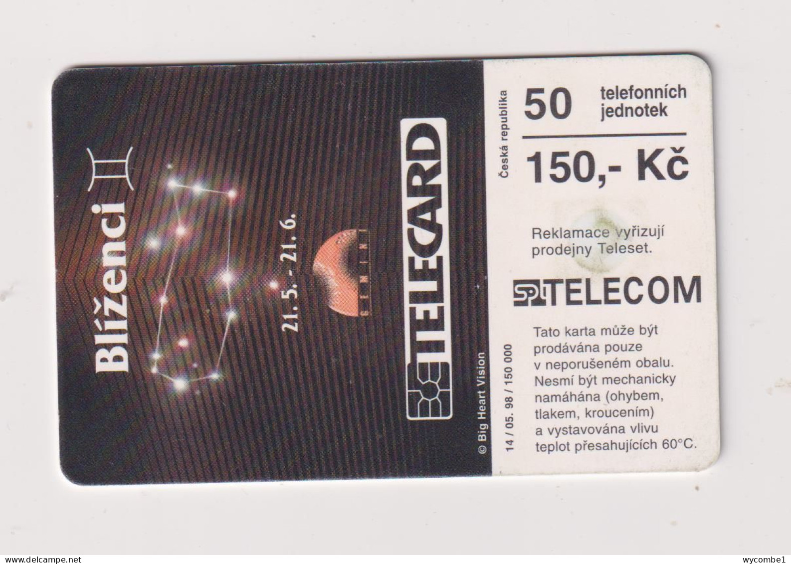 CZECH REPUBLIC - Zodiac Blizenci Chip Phonecard - Czech Republic