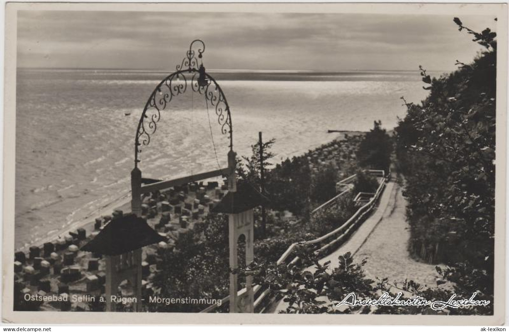 Ansichtskarte Sellin Strand, Portal Und Weg 1938  - Sellin