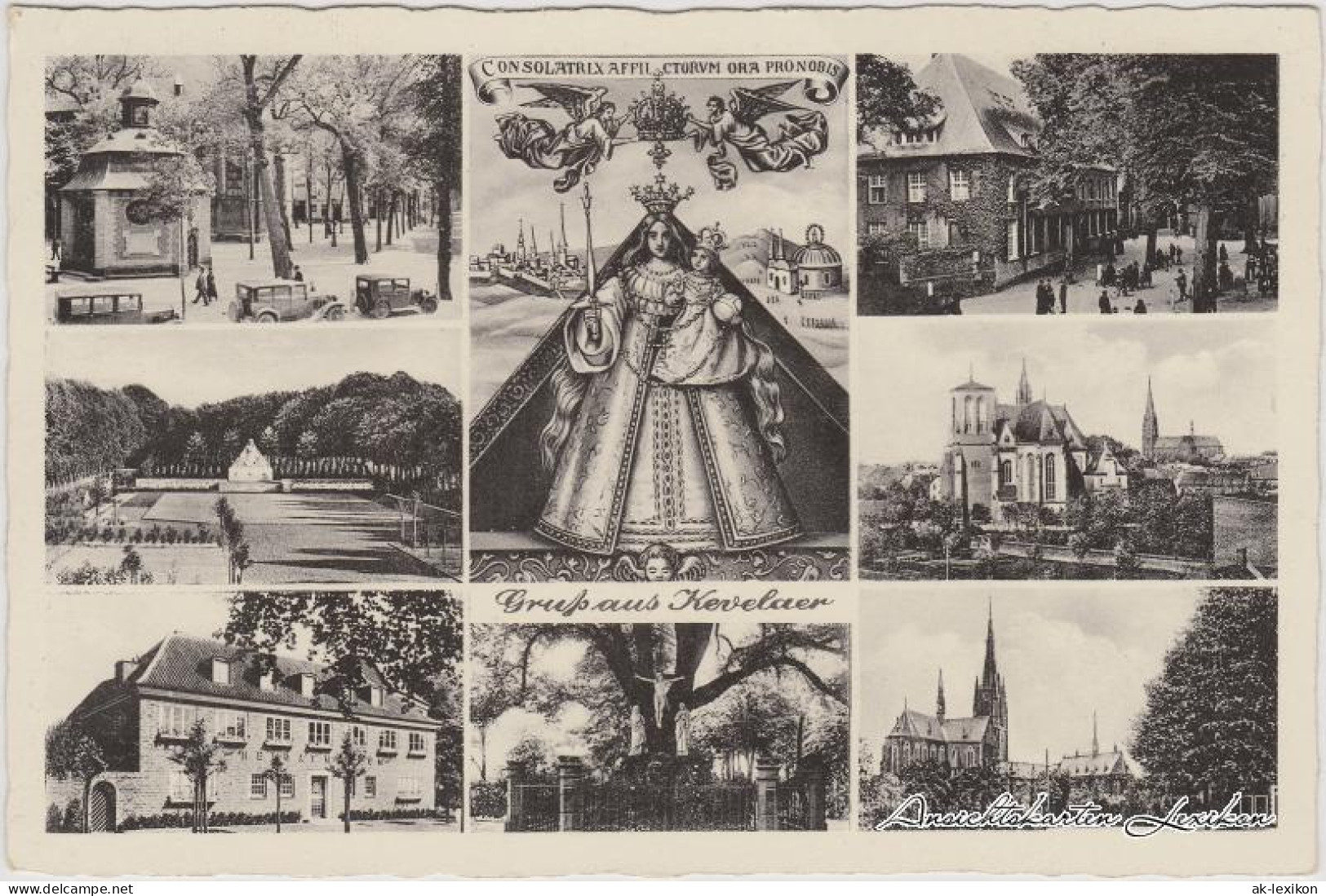 Ansichtskarte Kevelaer Mehrbild: Kirche, Gaststätte Und Plätze 1939  - Kevelaer