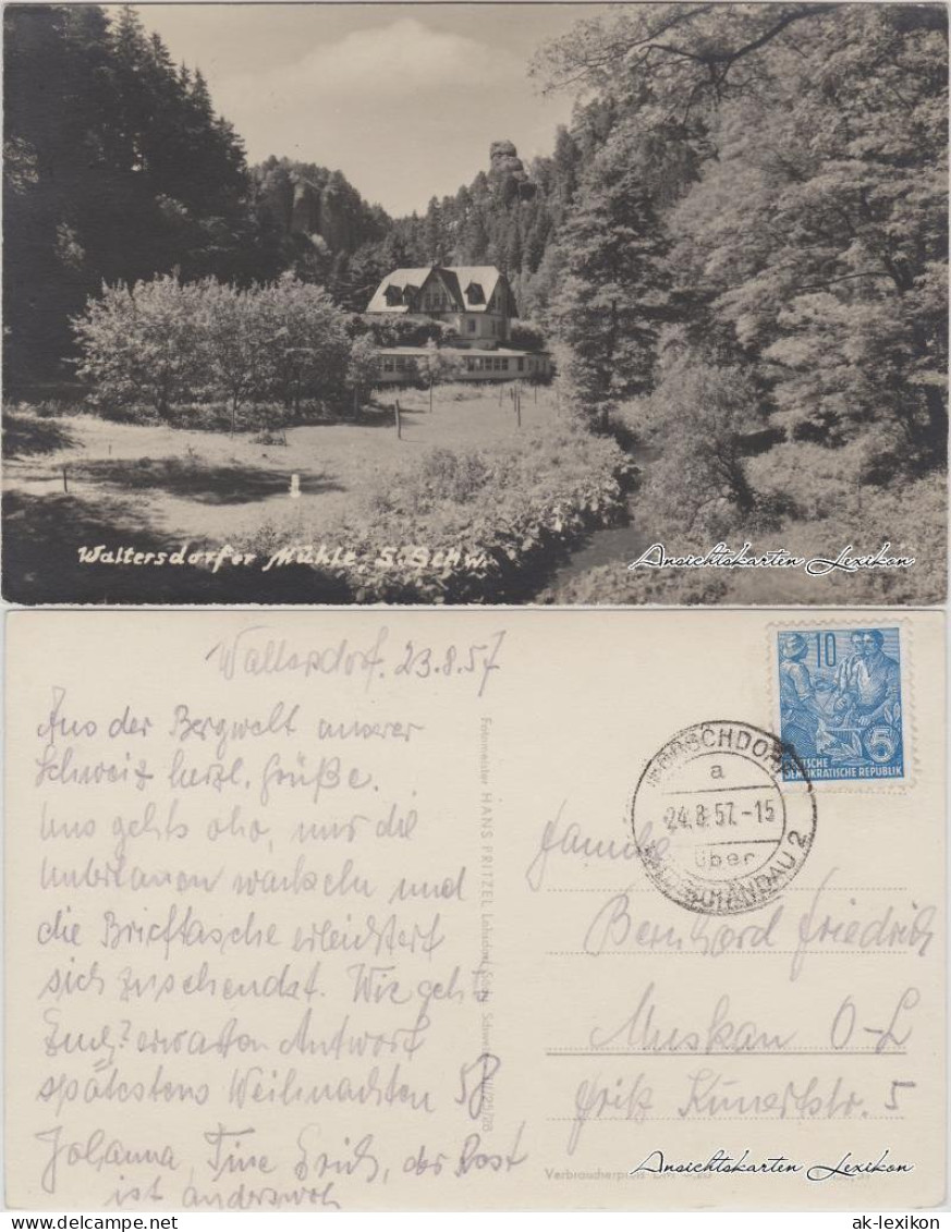 Polenz-Neustadt (Sachsen) Blick Auf Die Waltersdorfer Mühle 1957  - Neustadt