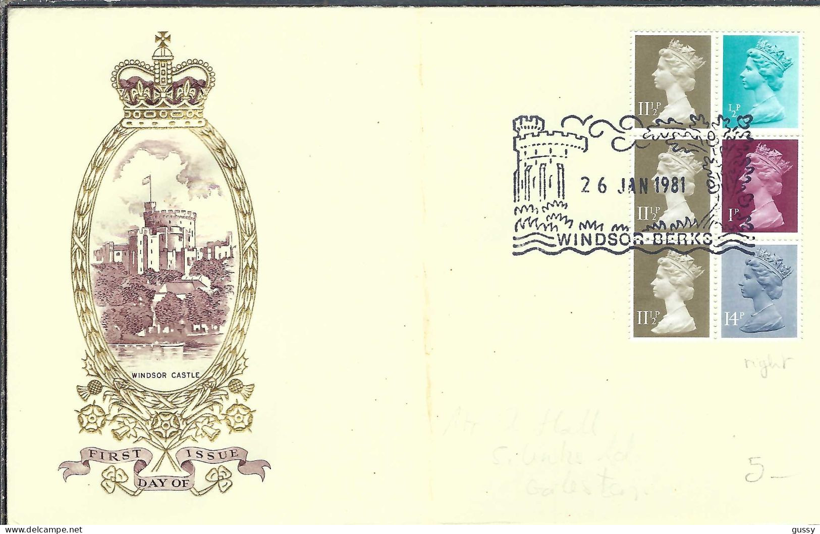 GRANDE BRETAGNE Ca.1981: FDC - 1971-1980 Decimale  Uitgaven