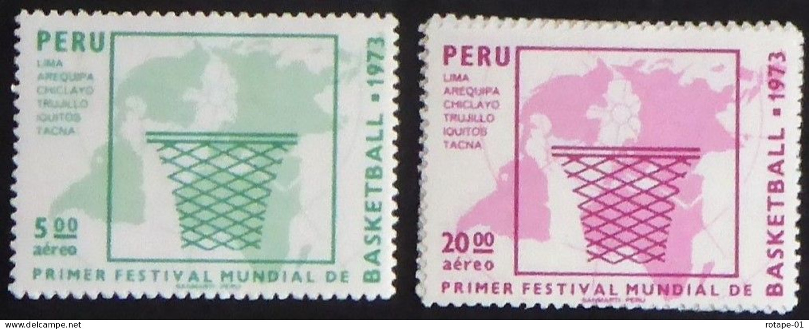 Peru/Pérou  1973  YT N°PE A349-50 Festival Basketball (2 Val) - N** Cote 3.50€ - Pérou