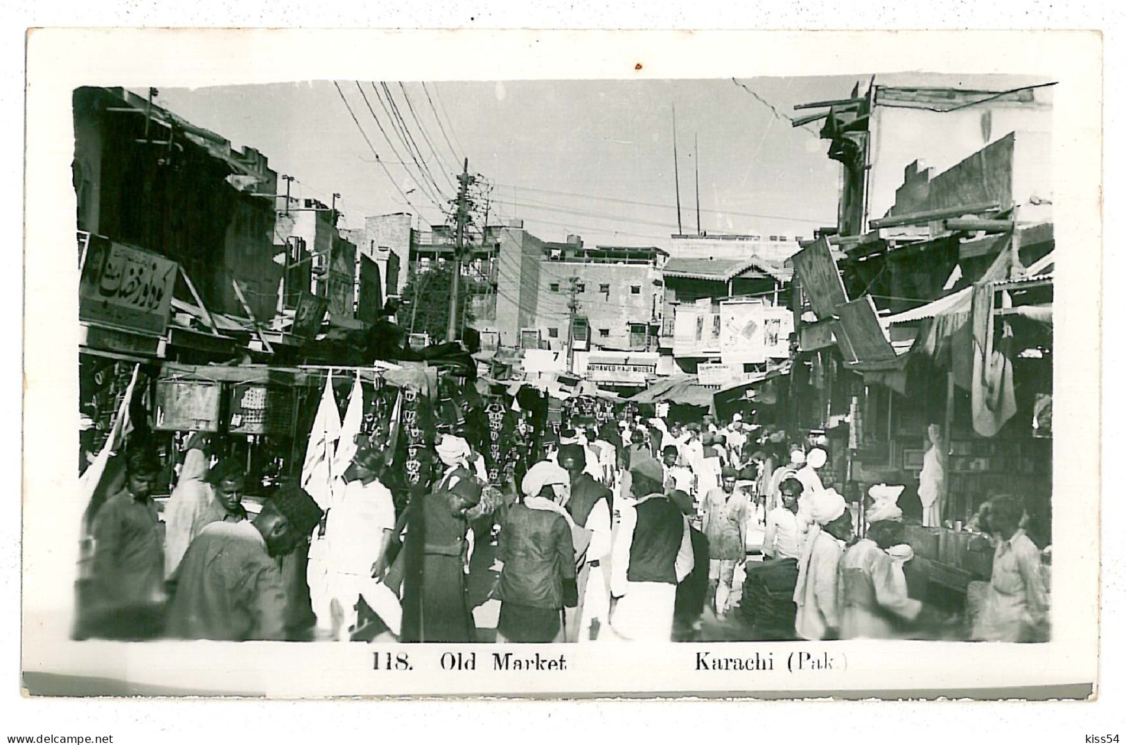 PAK 1 - 9309 KARACHI, Pakistan, Market - Old Postcard, Real PHOTO - Unused  - Pakistán