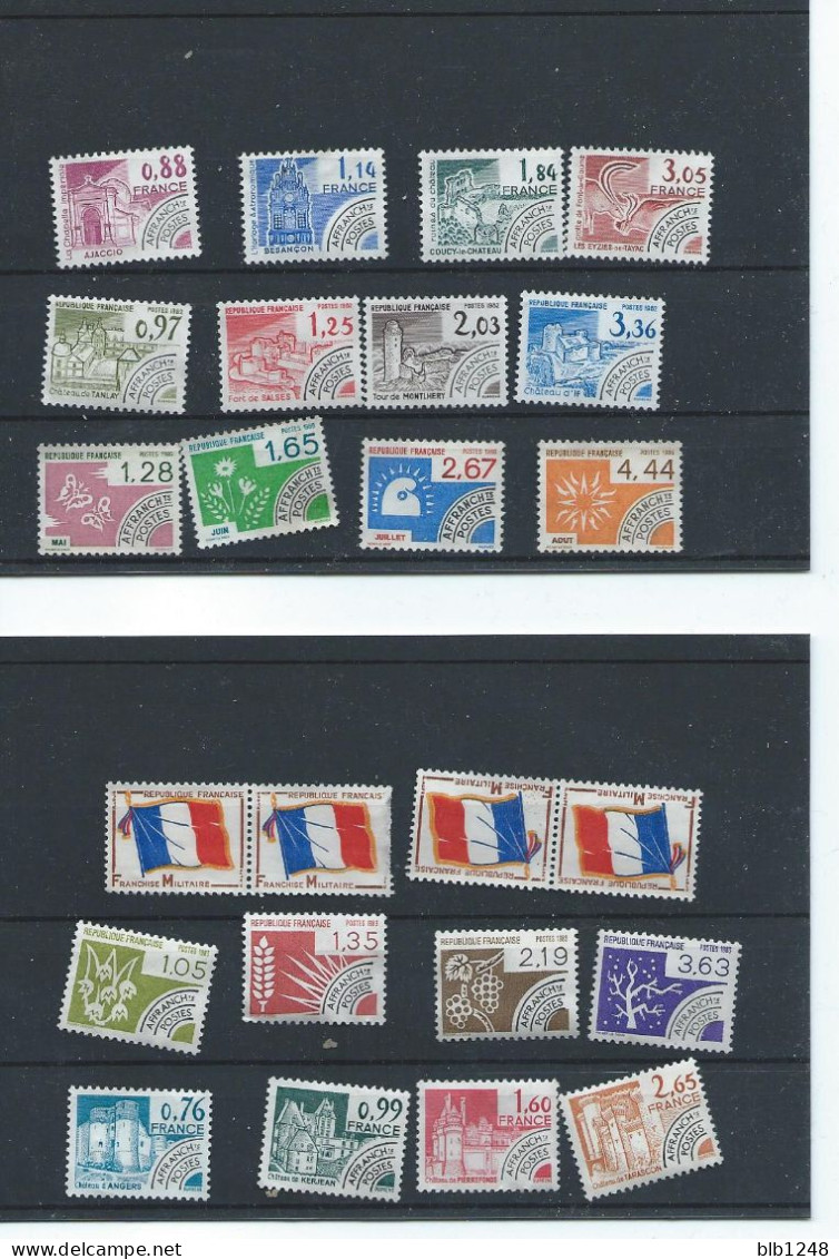 France Preoblitérés 1980 à 83 1986 4 Franchise Militaire Neuf Sans  Charniere - Other & Unclassified