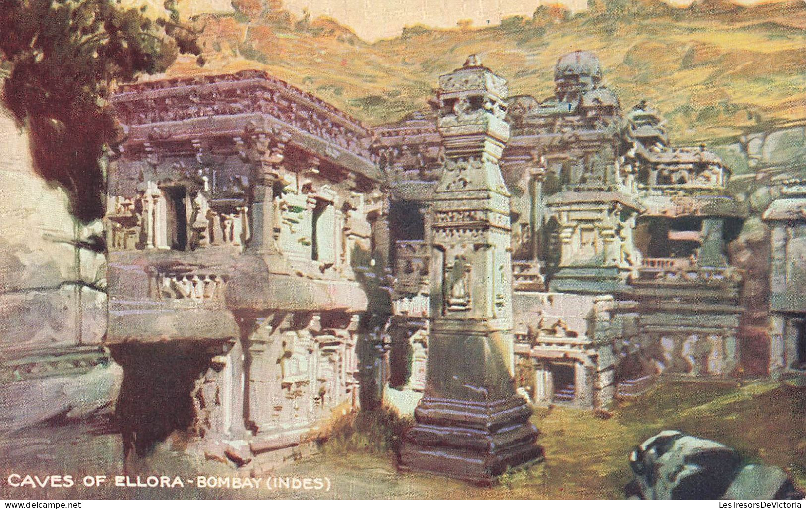 INDE - Caves Of Ellora - Bombay - Monument - Carte Postale Ancienne - India